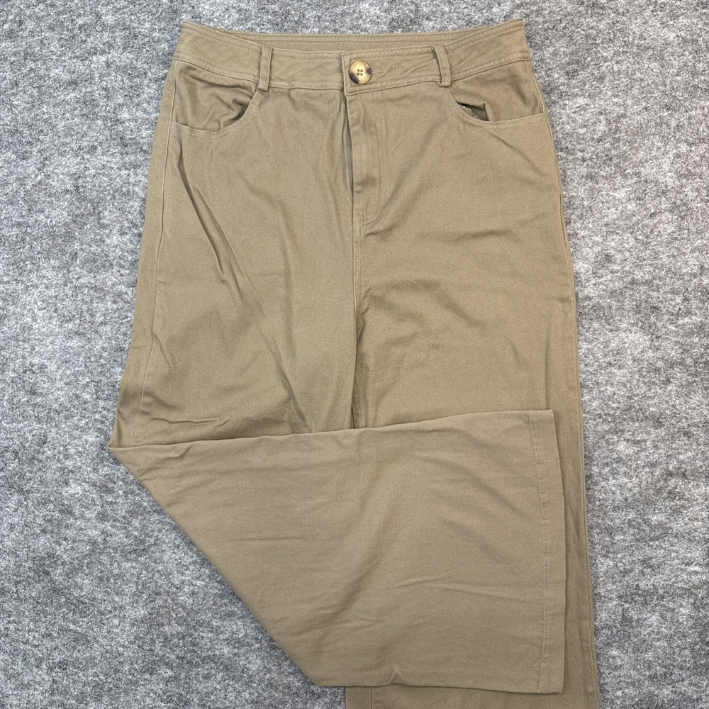 NWOT Mable Kassiani high rise wide leg jeans pants women's large‎ neutral boho